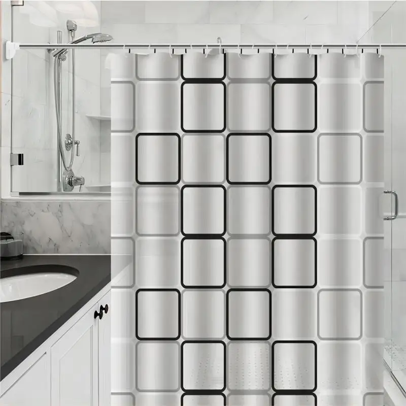 1pc Shower Curtain PEVA Waterproof Bathroom Partition Decoration
