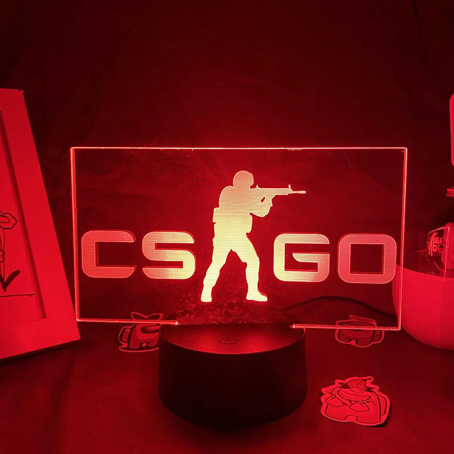CS GO Game Counter Strike 3D Night Lights Picture Lava Lamp Led USB ...