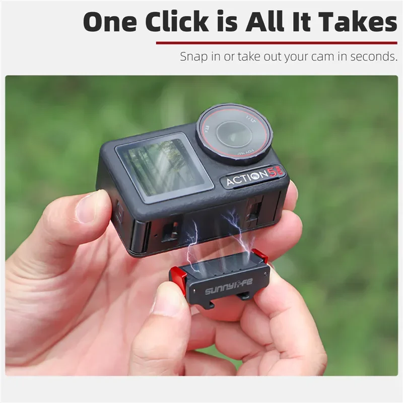 For DJI Osmo Action 5 Pro Action 4/3 Quick Release Cold Shoe Expansion Adapter Base Magnetic Base for 5 Pro Accessories