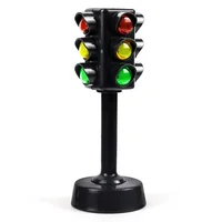 Simulated Two-Sided Traffic Lights Road Sign Lamp Crosswalk Signals with Base Early Learning Toys for Boys & Girls 1