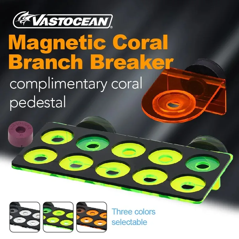 Vastocean Acrylic Strong Magnetic Colorful Coral Broken Branch Pedestal Stand Fluorescent Tray Bracket Suspension Magnetic Attra aquarium plant tools rack fish tank lid bracket
