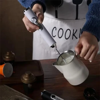 1 electric mixer, milk frother, coffee machine, egg beater, dual stick, 3-speed rechargeable batter, kitchen jam and cream mixer 1