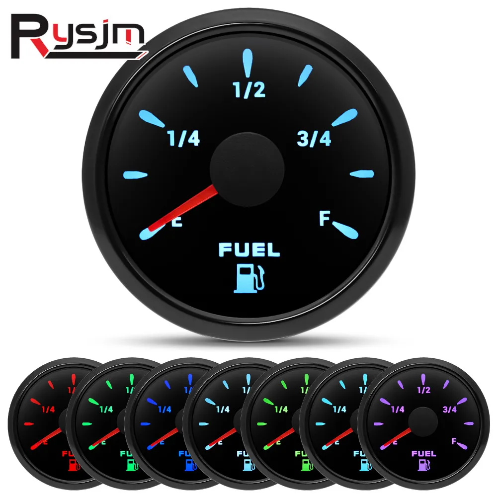 HD252mmFuelLevelGauge0190ohmOilLevelMeterWith7Colors