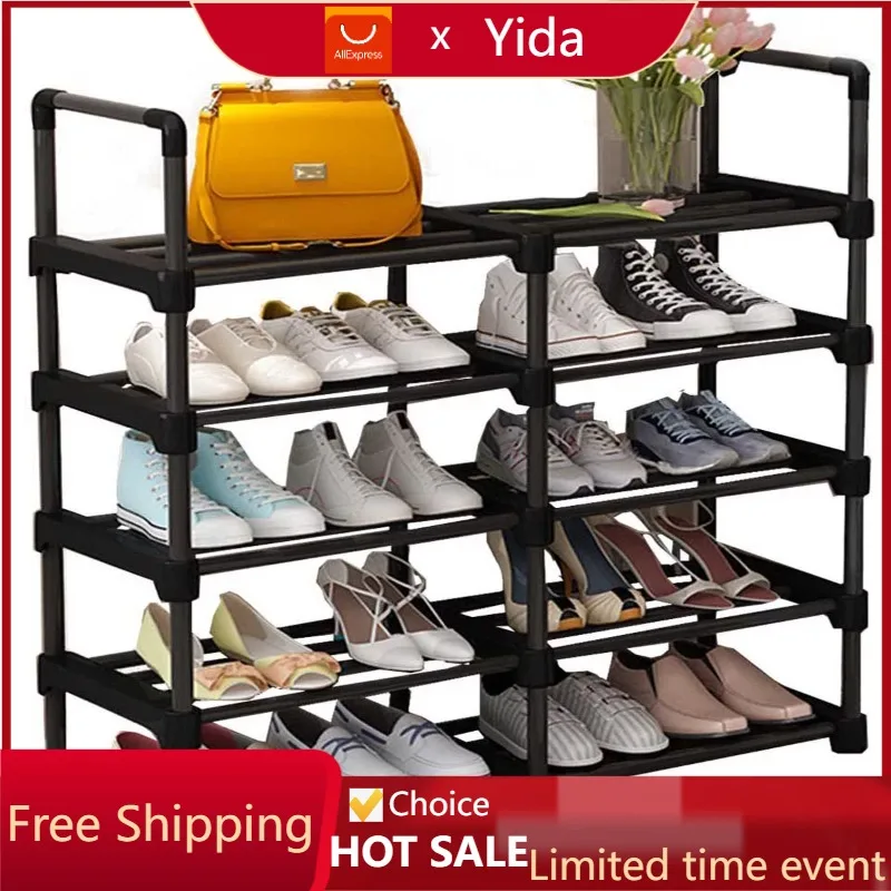 

Shoe Rack Shoe Organizer, 20-24 Pairs Shoes Storage Organizer Metal Stackable&Removable Multifunctional Show Rack for Entryway