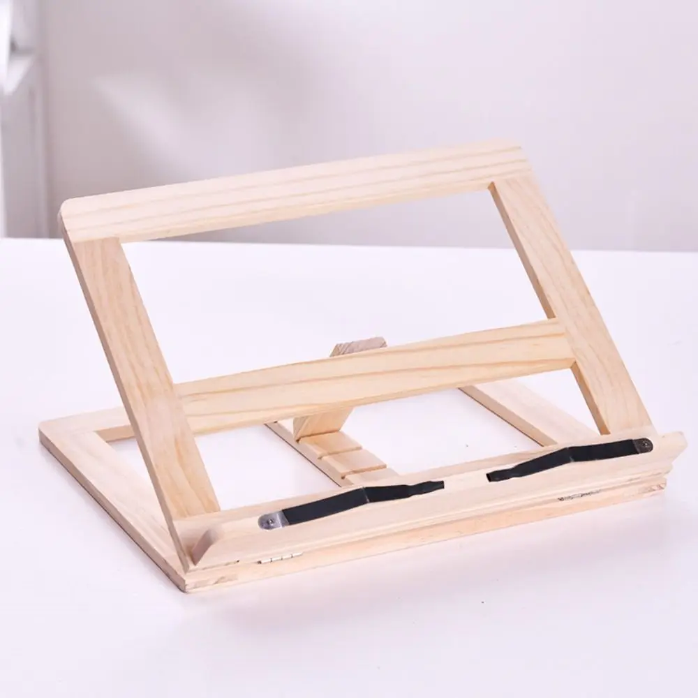 북엔드 스탠드 조절 가능한 나무 북엔드 스탠드 휴대용 실용적인 책꽂이 튼튼한 레시피 요리책 홀더 홈 침실용