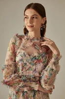 Elegant Sexy Lace Floral Prom Dresses Pleated Long Woman Wedding Party Dress Luxury Long Sleeve Gala Evening Dresses Women 2024 - Image 4