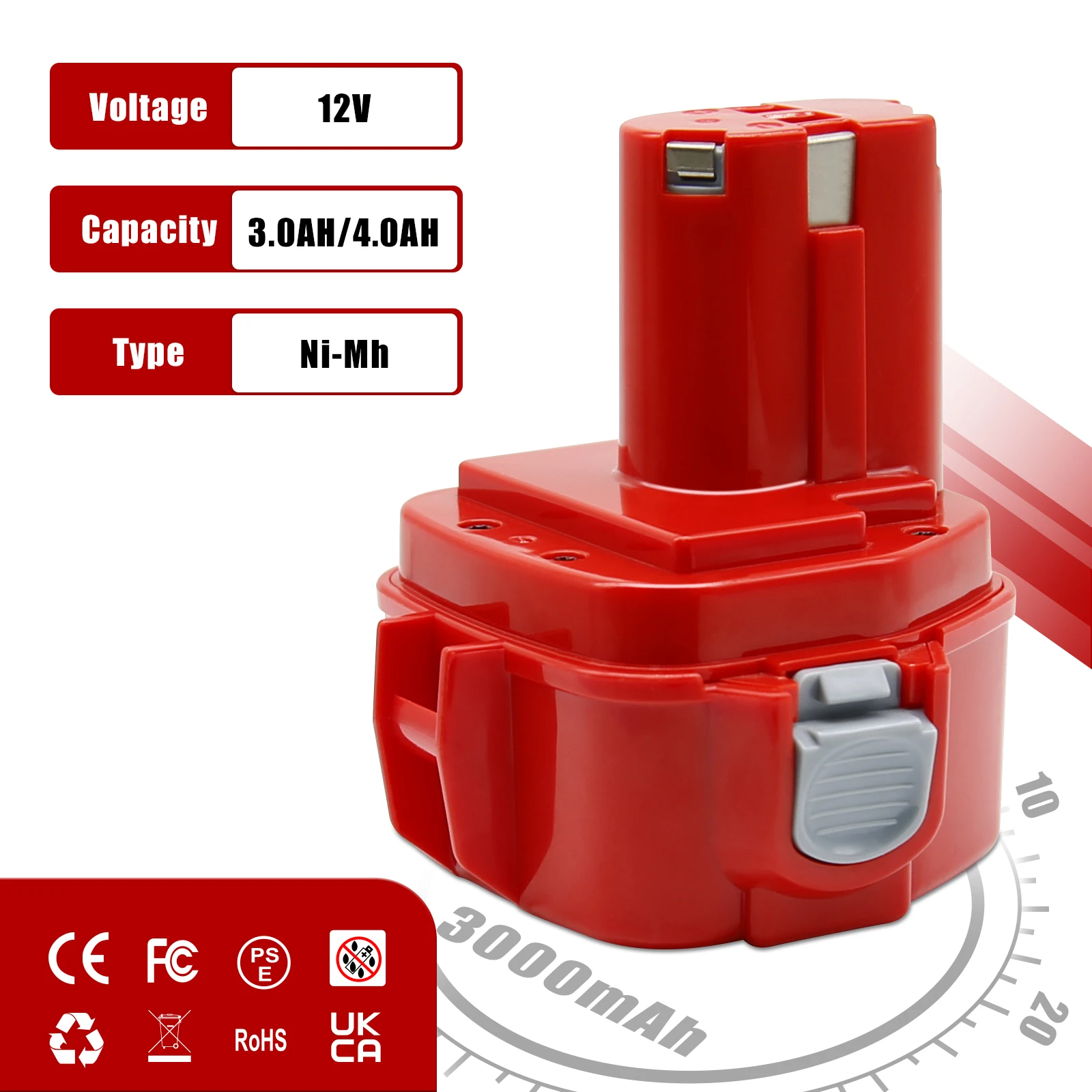 Bateria para Makita PA12, Baterias para Ferramentas
