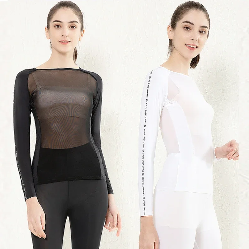 Love Golf Ladies Thin Long Sleeve Shirt Women Ice Silk Sunscreen Underwear Cooling Slim Sports Jersey Summer Golf Bottoming Tops