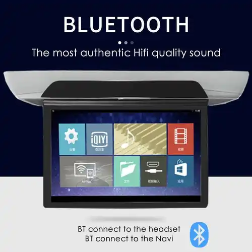 13.3 Inch/15.6 Inch 1920*1080 Roof Ceiling Monitor IPS Touch Screen Android12 Multimedia Video Player Mirror Link Remote Control - Image 5