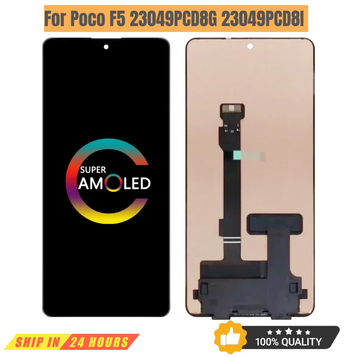 Ricambi Ricambi Ricambi Amoled Display Touch Screen Per Parti Di Riparazione Xiaomi Poco F5 23049Pcd8G