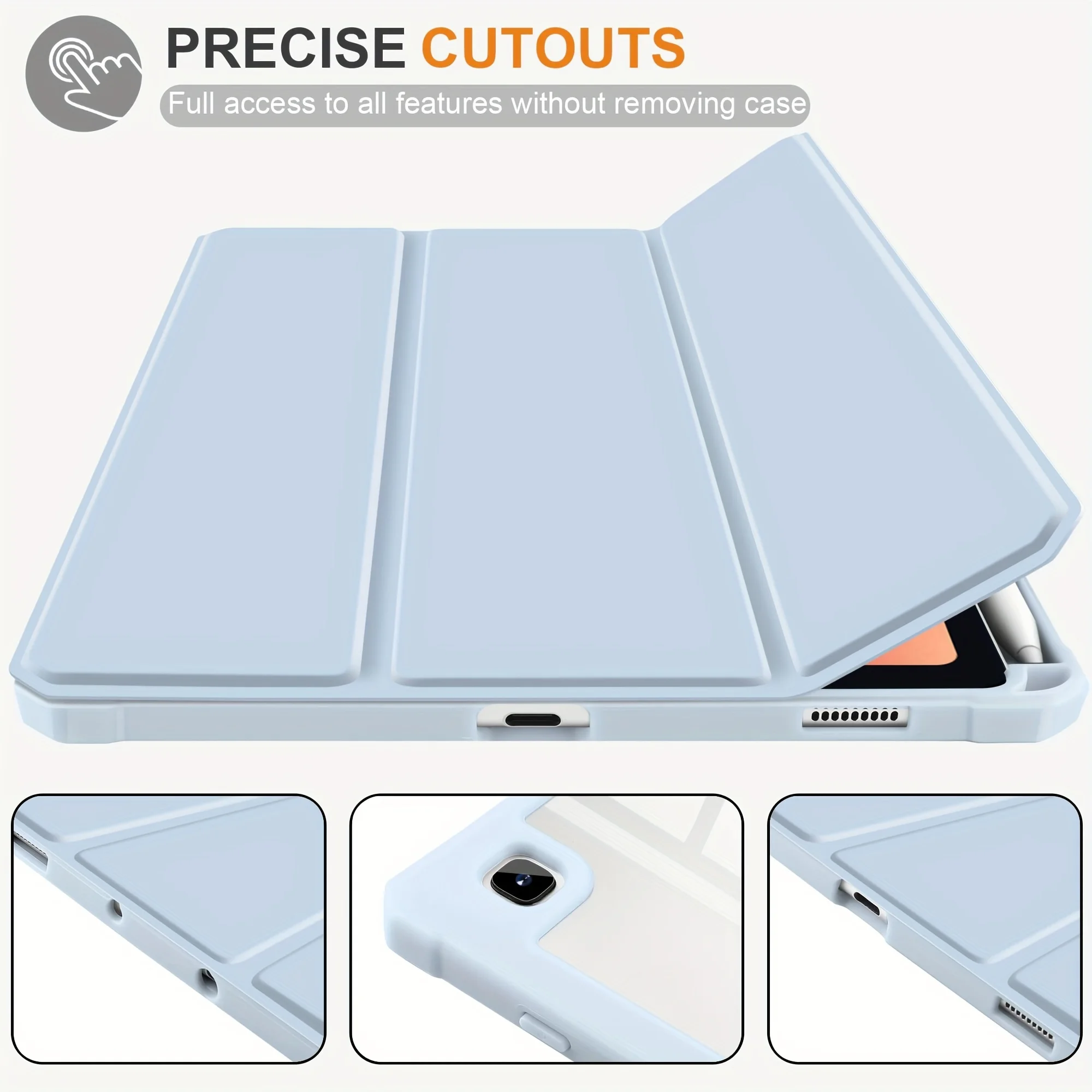 Premium Protective Case with S Pen Holder & Tri-Fold Stand for Samsung Galaxy Tab S6 Lite (10.4-Inch)