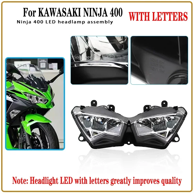 For Kawasaki Ninja 400 250 NINJA400 2018 2019 2020 2021 2023 636 LED Headlight-lamp Accessories Motorcycle Headlight Assembly. - Image 2