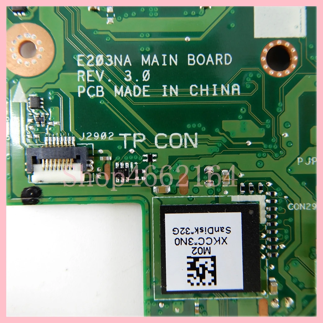 Placa-mãe Portátil para Asus E203na N3350 Cpu N4200 4g-ram 0g 32g 64g 128g Ssd E203na E203nah E203nas L203nah L203na Placa-mãe Portátil - Imagem 3