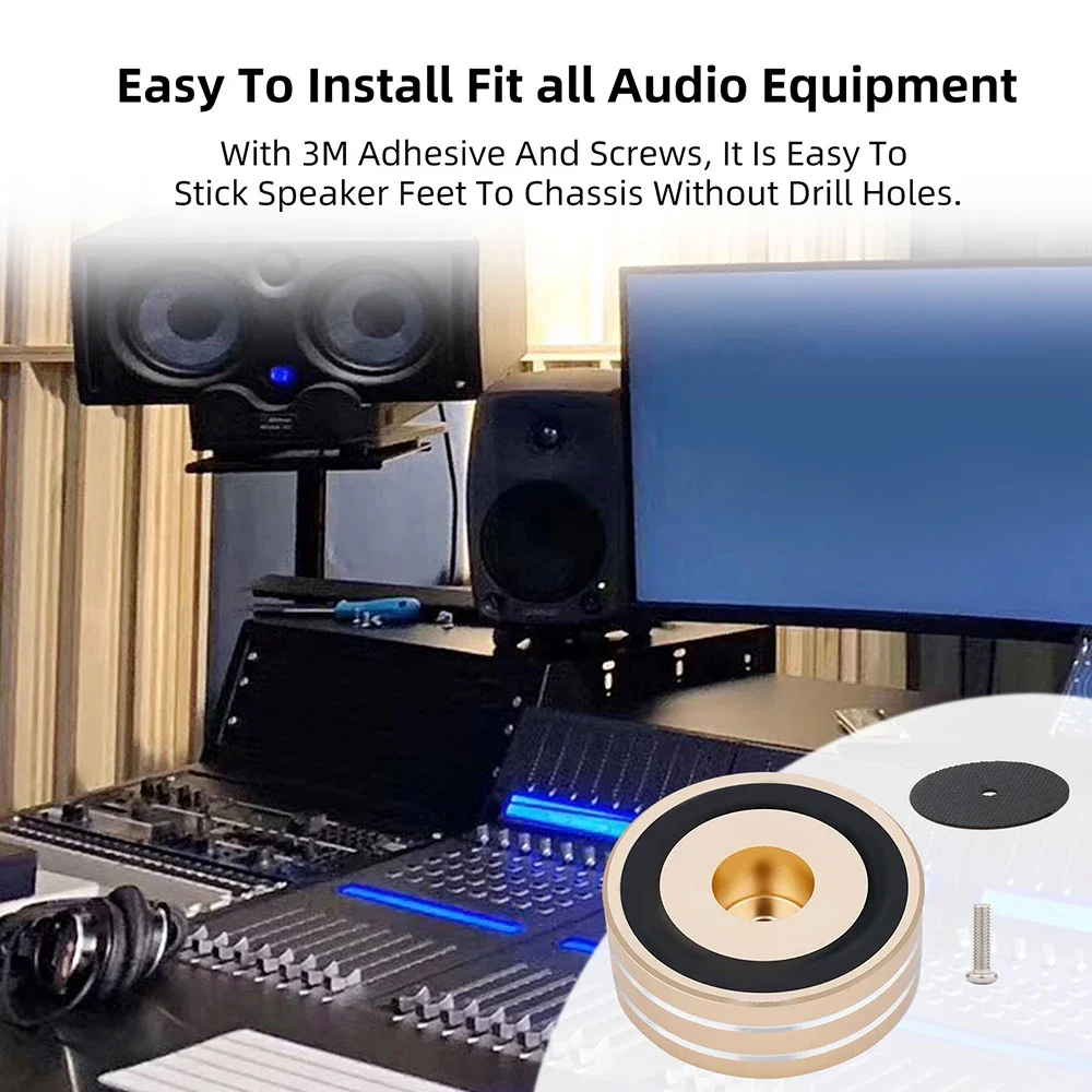 4pcs HiFi AMP 스피커 알루미늄 절연 피트 패드 40x15mm 40x20mm 58x22mm DAC 피트 패드 골드 실버 블랙