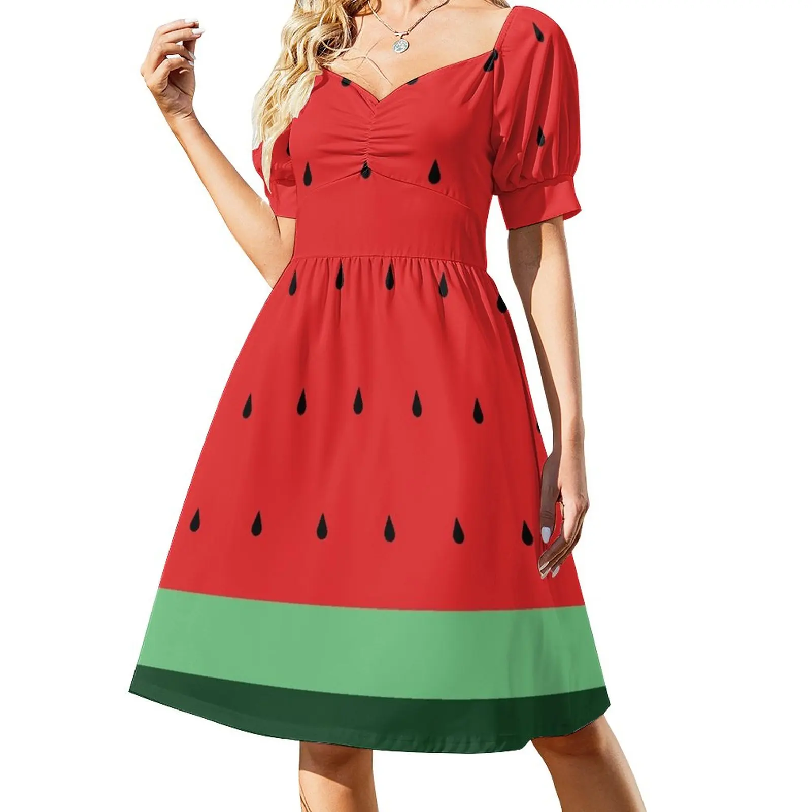 

Элегантное женское платье без рукавов Watermelon [Roufxis-Rb]