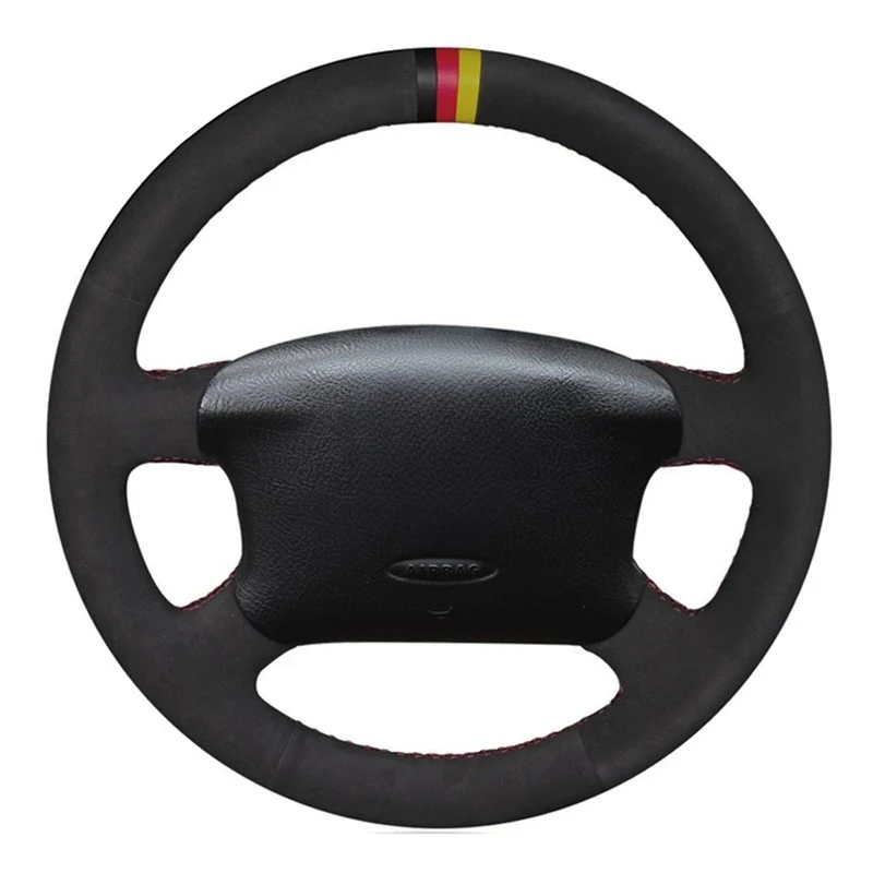 Coprivolante Per Auto In Vera Pelle Scamosciata Nera Per Volkswagen Passat B5 Vw Passat B5 Vw Golf 4 Skoda Octavia Seat Alhambra