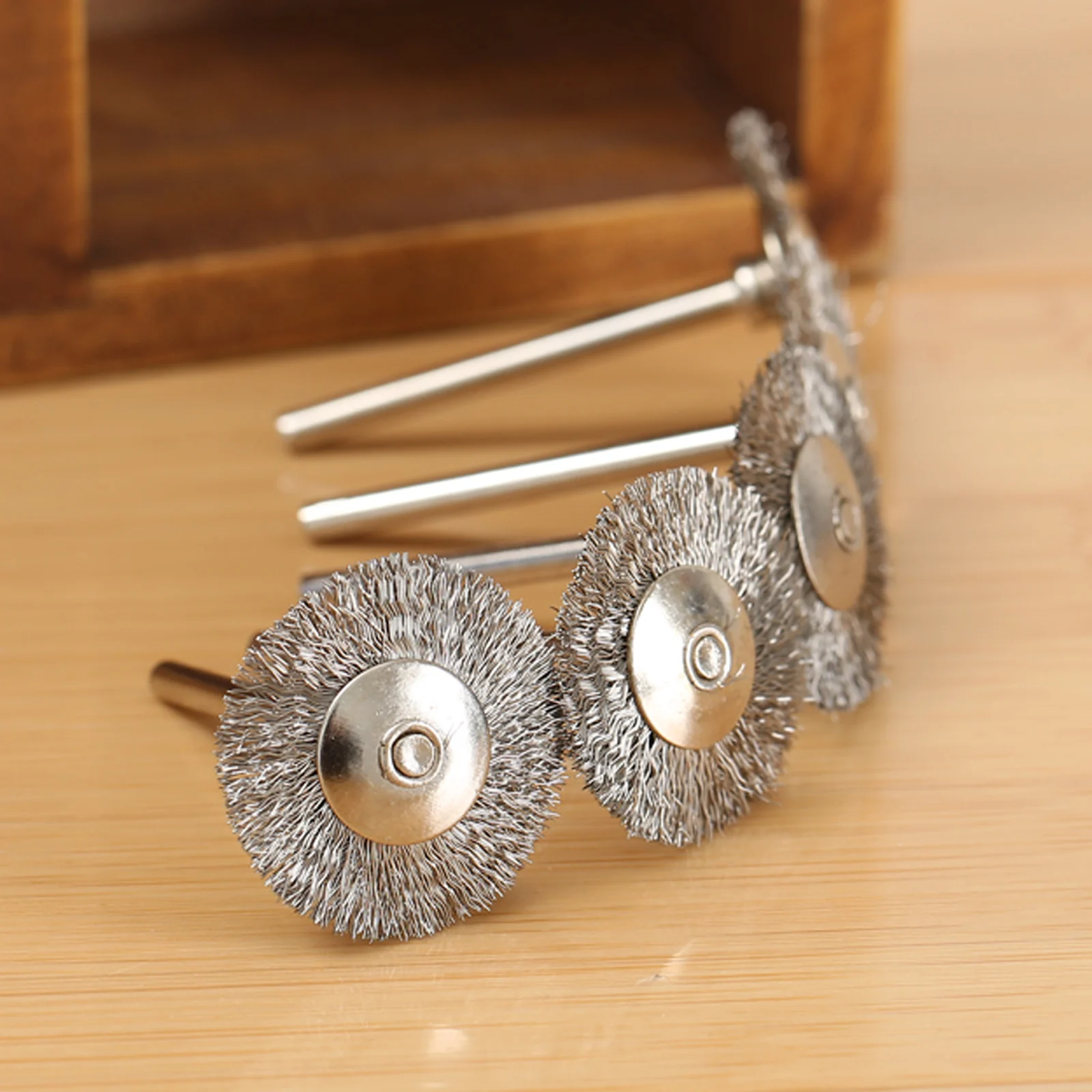 5Pcs 25mm Stainless Steel Wire Wheel Brushes Set for Mini Drill Grinder Rotary Tools Polishing Dremel Brush Dremel Accessories