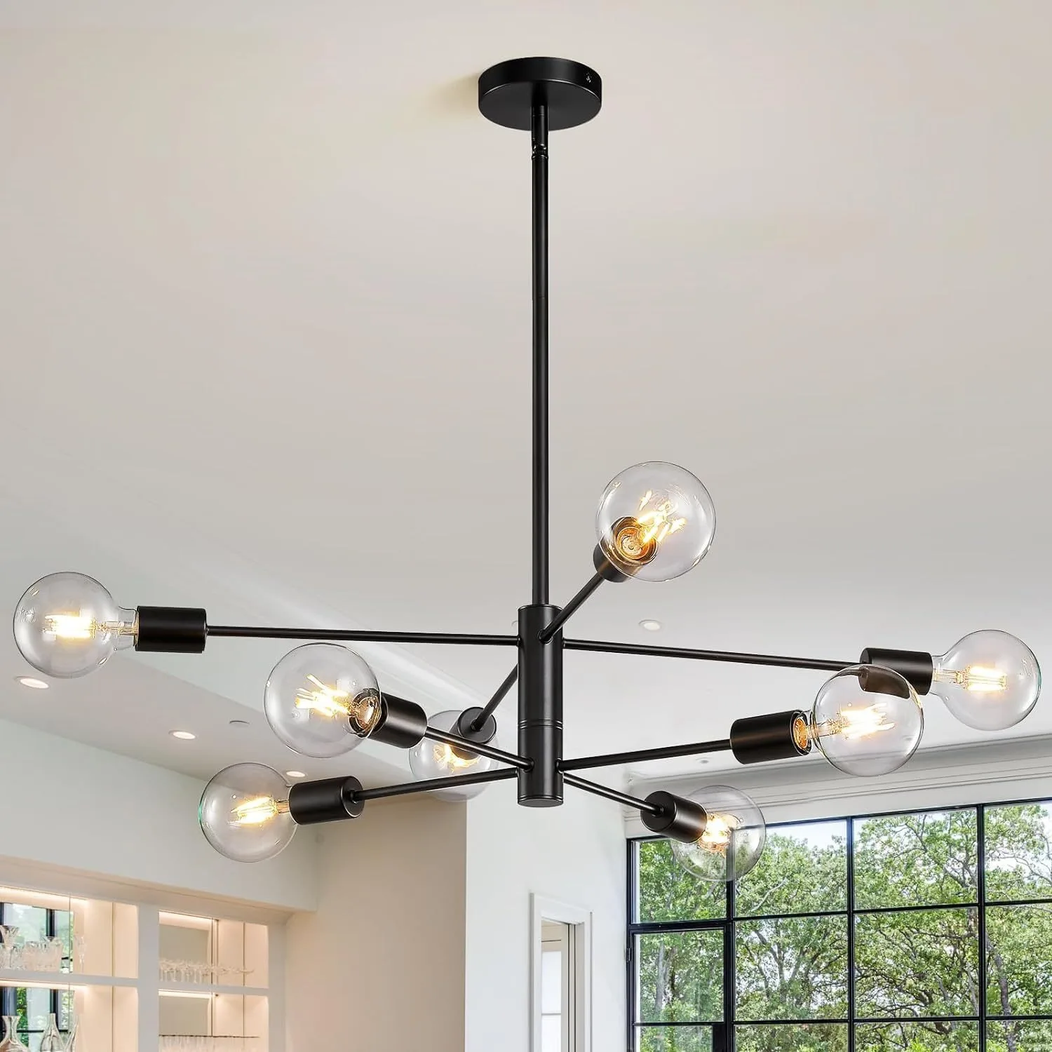 Nordic LED Bean Pendant Light Chandelier image 3