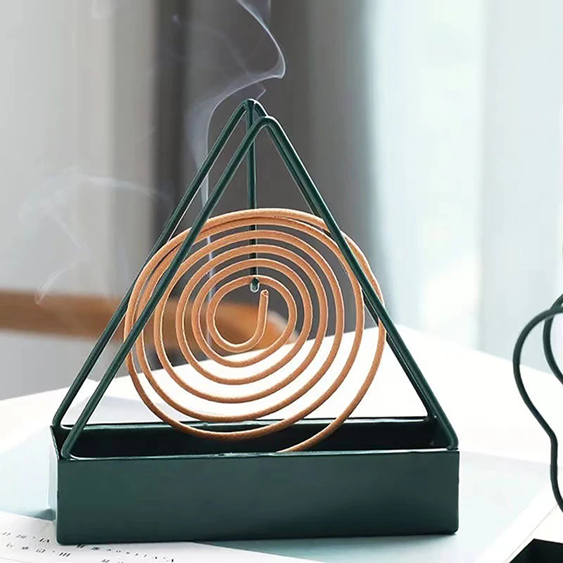 

Iron Mosquito Coil Holder Incense Holders Coil Incense Burner Frame Modern Repellent Incense Rack for Household Bedroom Patio