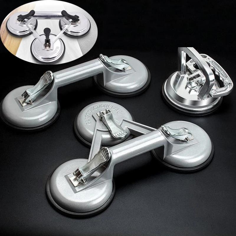 Double Suction Cup Glass Suction Cups Dent Puller Handle Lifter Car Dent Puller Removers for Lifting Glass Repair Tool