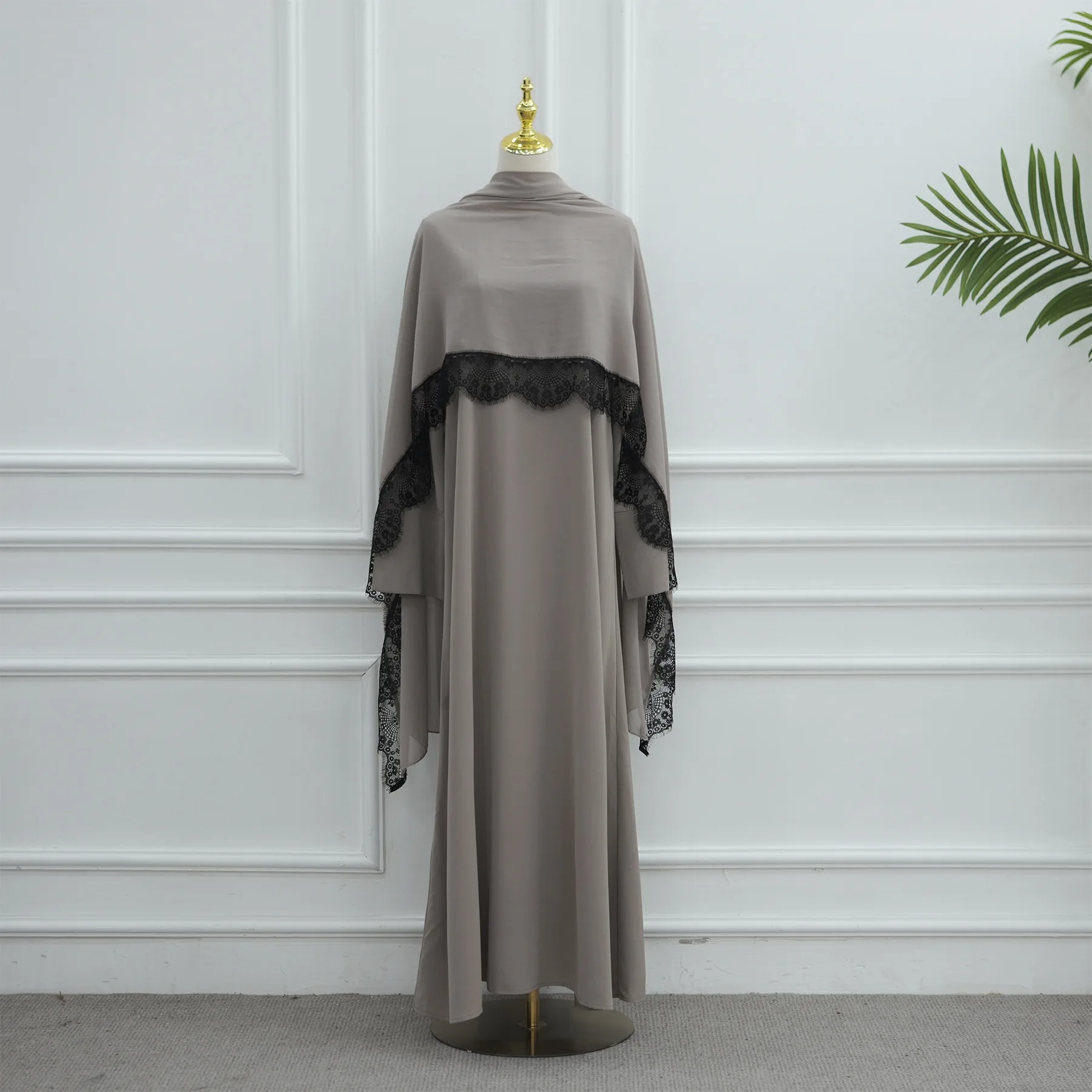 Khaki dress hijab