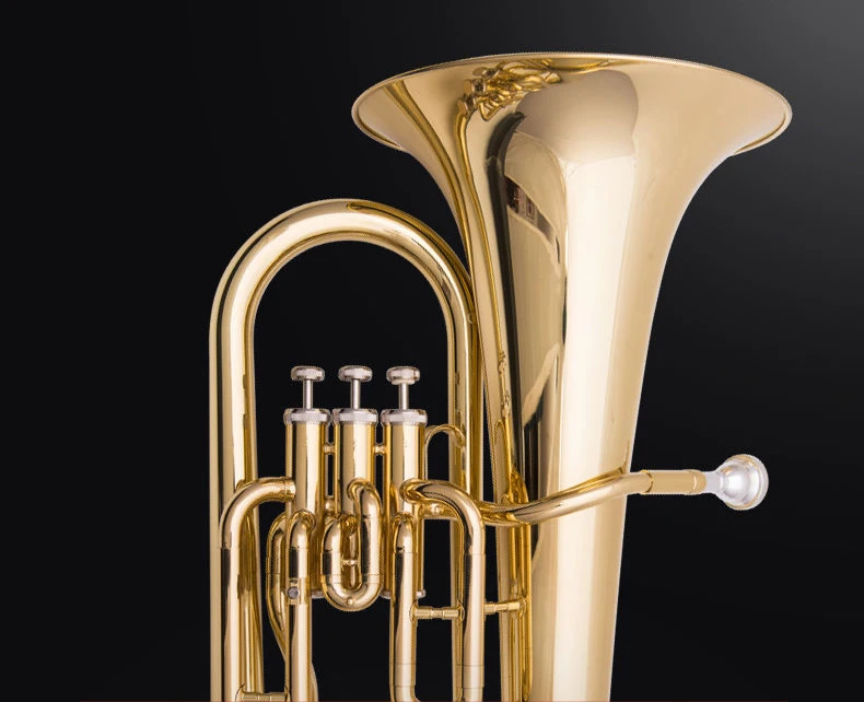 Japan Original 210 Brass Gold-plated Baritono B-flat Tenor Professional-grade Euphon 4-key Euphonium Instrument Trumpet Horn