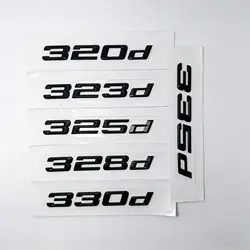 Luxury Trunk Emblem Letter Badges - Matte Glossy Black Finish - 320d (Glossy black)