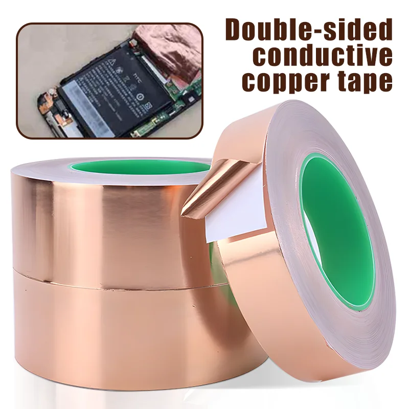 DIY Copper Foil Tape Double-Sided Conductive Adhesive EMIAnti-static Repair Adhesive Tape Circuit Electrical Repair Tapes