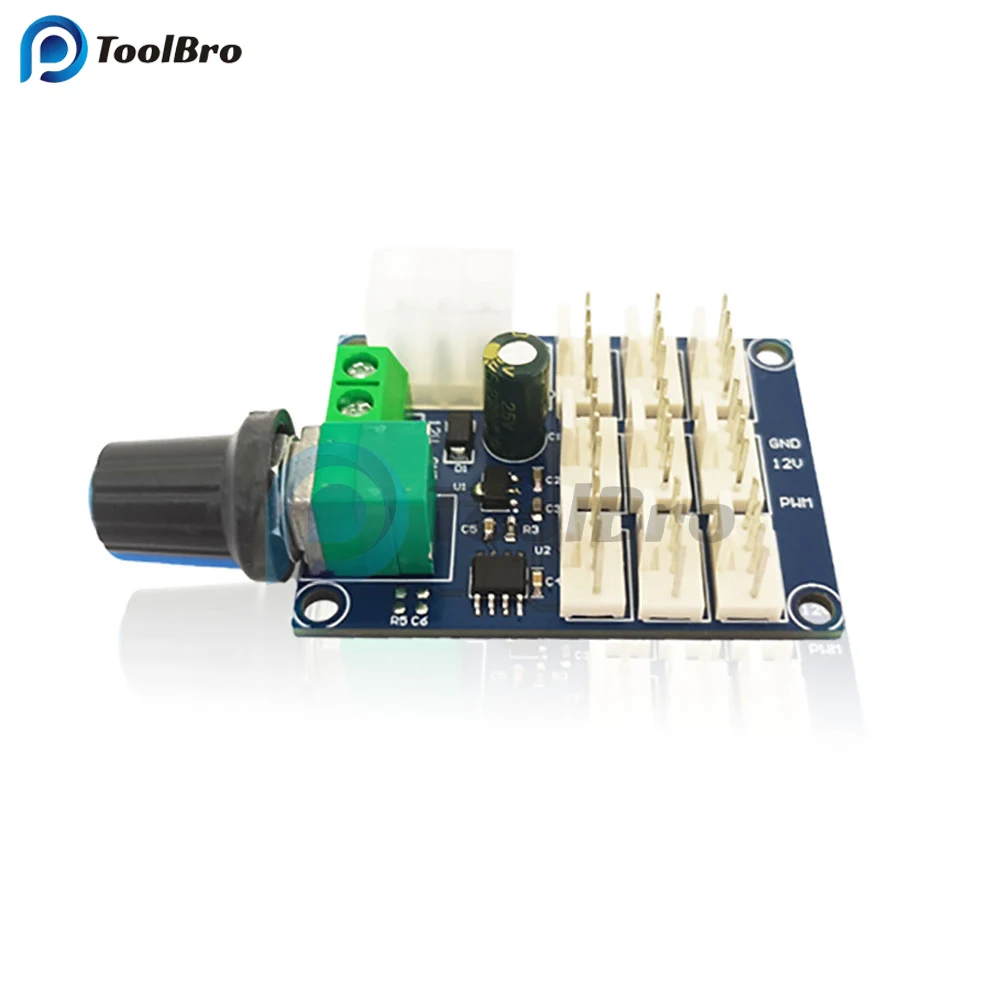 DC 12V PWM PC Computer Chassis Fan Speed Controller Regulator Module