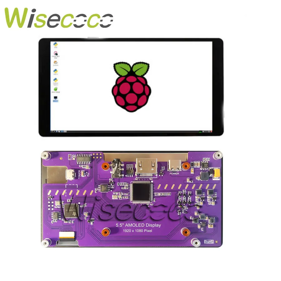 

5.5 Inch 1920X1080 OLED AMOLED Monitor Touch Screen 5 Points For Raspberry pi4 pi3 Model B+ Android TV Game Box