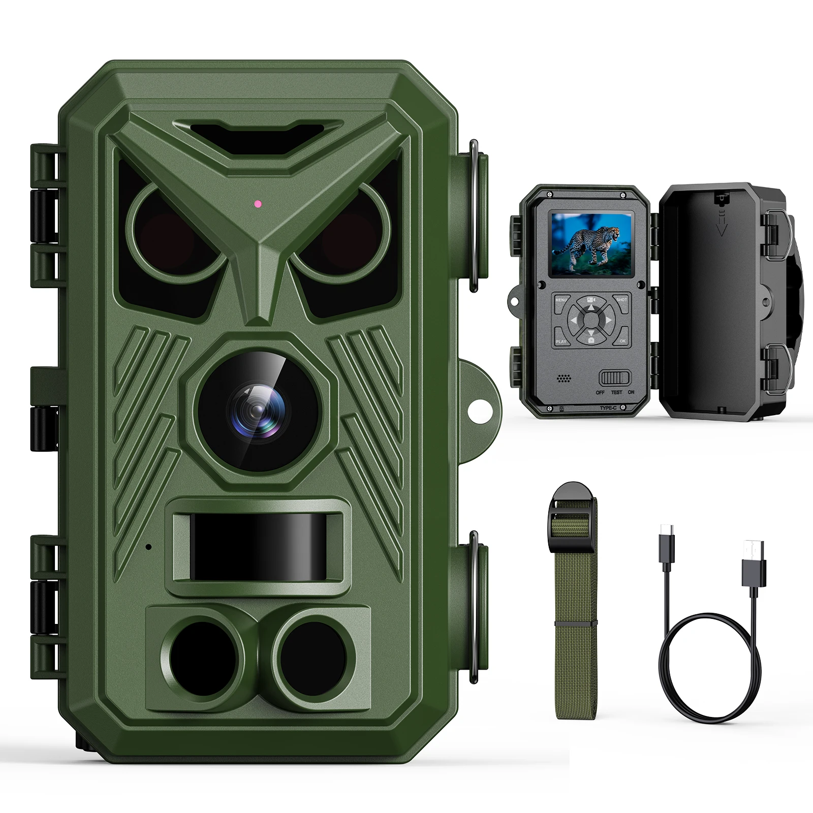 Caméra HD infrarouge 2.4" vision nocturne pour surveillance faune et pêche observation France