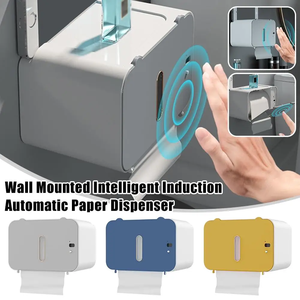 Induction Toilet Paper Holder Shelf Automatic Paper Out Wc Paper Rack Wall-Mounted Toilet Paper Dispenser Bathroom Accessories 6