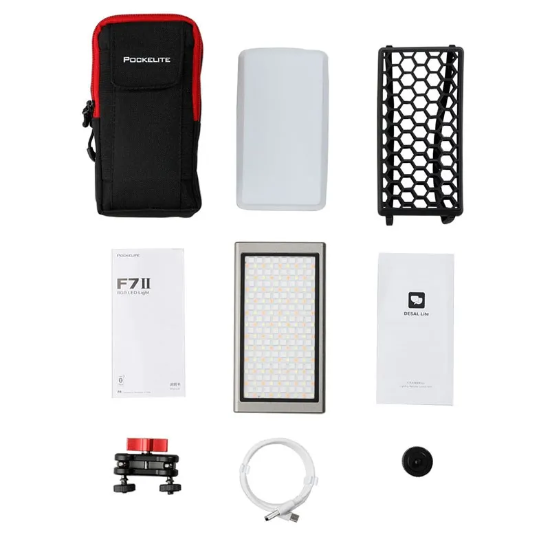 Falcon Eyes F7 II RGB On Camera Video Light 12W APP Control Magnetic LED Fill Lamp with Scene Effects Modes with Honeycomb Grid 3