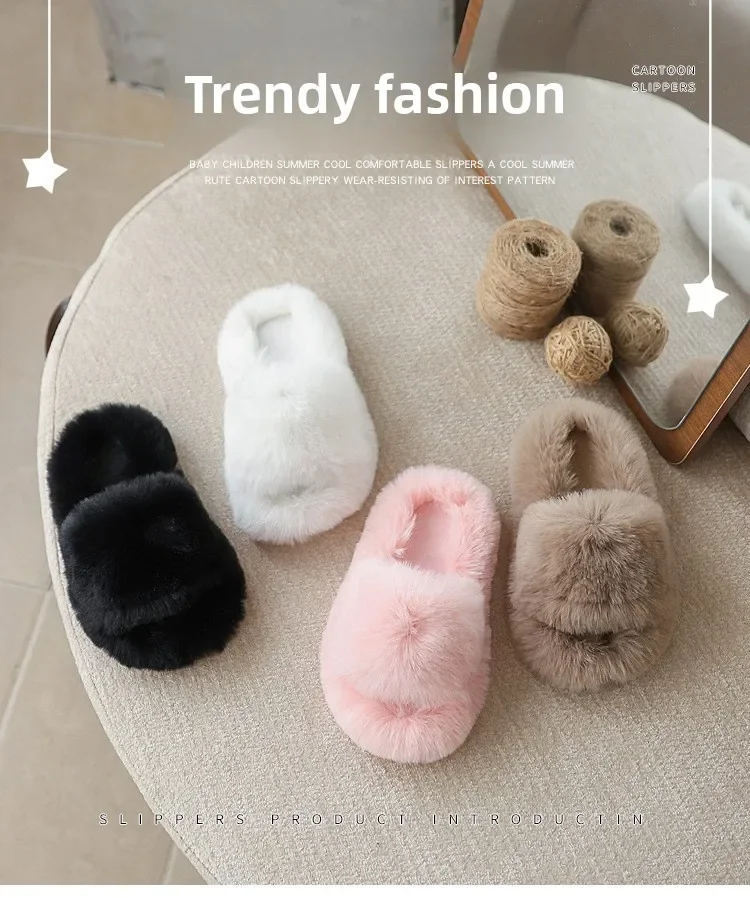 Children's Cotton Slippers - Kids Winter Slippers | Non Slip Flat Shoes For Boys & Girls