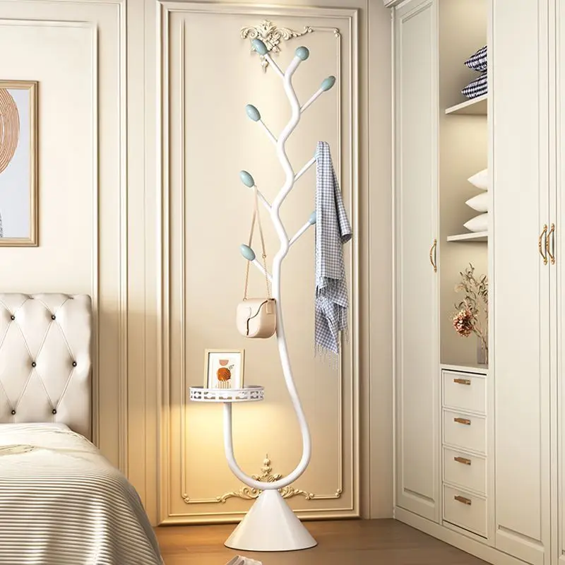 شماعة أرضية منزلية لغرفة النوم وغرفة النوم، رف معط...