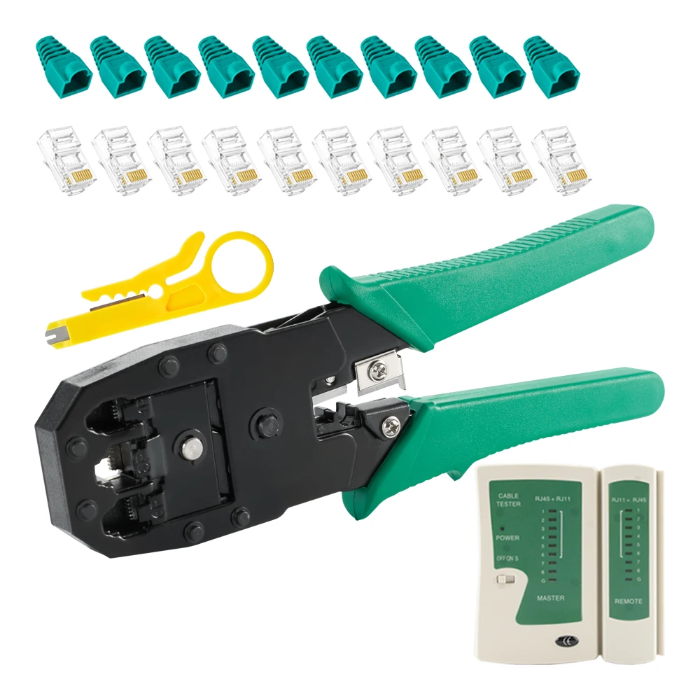 12-in-1 RJ45 Crimper & LAN Cable Tester Tool Kit 6