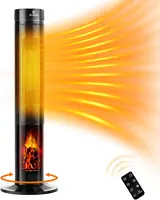 Heater Indoor, Airvention 1500W 34" Electric Heater for Large Room, 4 Modes,12H Timer, PTC Ceramic Heating with Thermostat, Remo 1