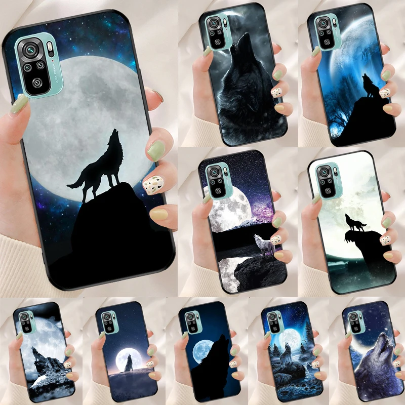 Custodia Moon Roaring Wolf Per Xiaomi Redmi Note 11 10 9 8 12 Pro Plus 9S 10S 11S 12S Cover Per Redmi 12C 10 9 C
