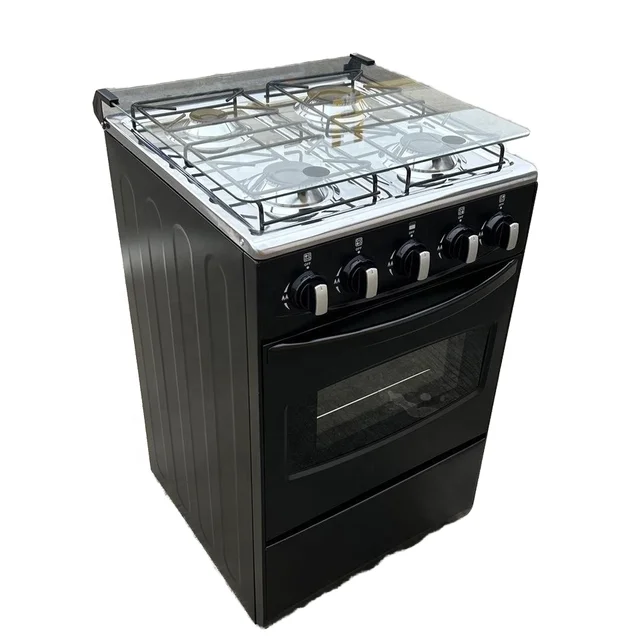 Fornello a gas a 4 fuochi Bruciatore superiore Fornello a gas da cucina con funzione di convezione del forno e della griglia per uso domestico indipendente 1