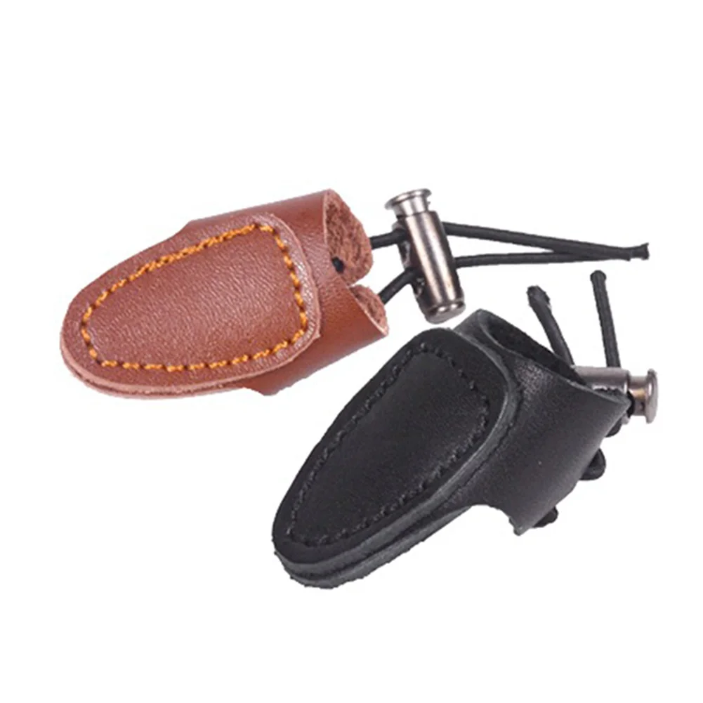 Gants de tir à l'arc traditionnels en cuir à deux doigts pour