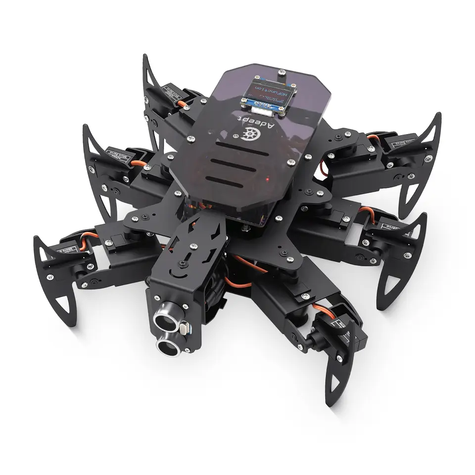 Adeept Ultimate Hexapod Spider Robot Kit, Metal Body, Arduino Programming, WiFi/IR Remote Control with OLED Display image 1