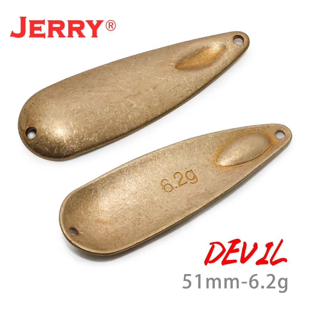 Jerry Forest Realize 20pcs 6.2g Brass Unpainted Blank Fishing Spoons Lures  Salmon Sea Trout Lures