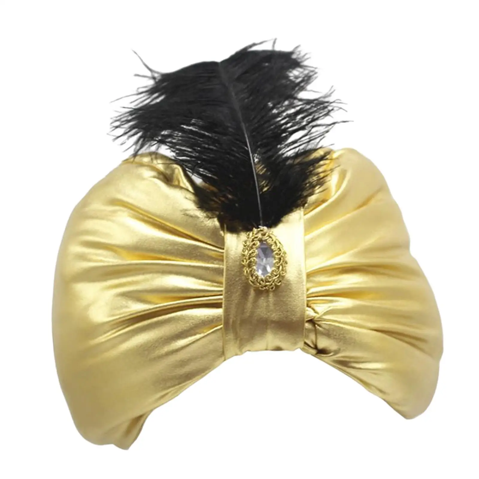 Unisex Sultan Turban Men Sultan Costume Hijab Twisted Pleated Headwear Scarf Cover Arab Headwear Decorations Pre Tied Knot Soft