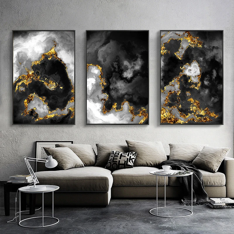 Dorded Scala Di Grigi Nebula Astronomia Universo Nuvole Soggiorno Decorazione Dorata Scala Di Grigi Nebula Home Star Canvas Painting