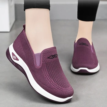 Women Casual Sports Shoes Breathable Lightweight Sneakers Anti-slip Flats Outdoor Running Walking Shoes Female Vulcanized Shoes 1