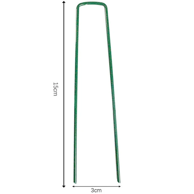 10x Garden Stakes Galvanized Landscape for Staples Heavy Duty Sod Pins for Weed Barrier Fabric Ground Irrigation Tubing