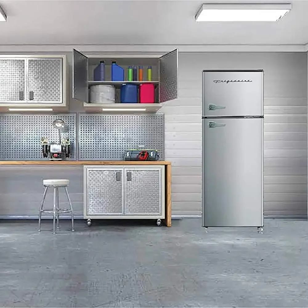 2-door apartment size refrigerator with freezer combination, 7.5 cubic feet, platinum series, stainless steel 5