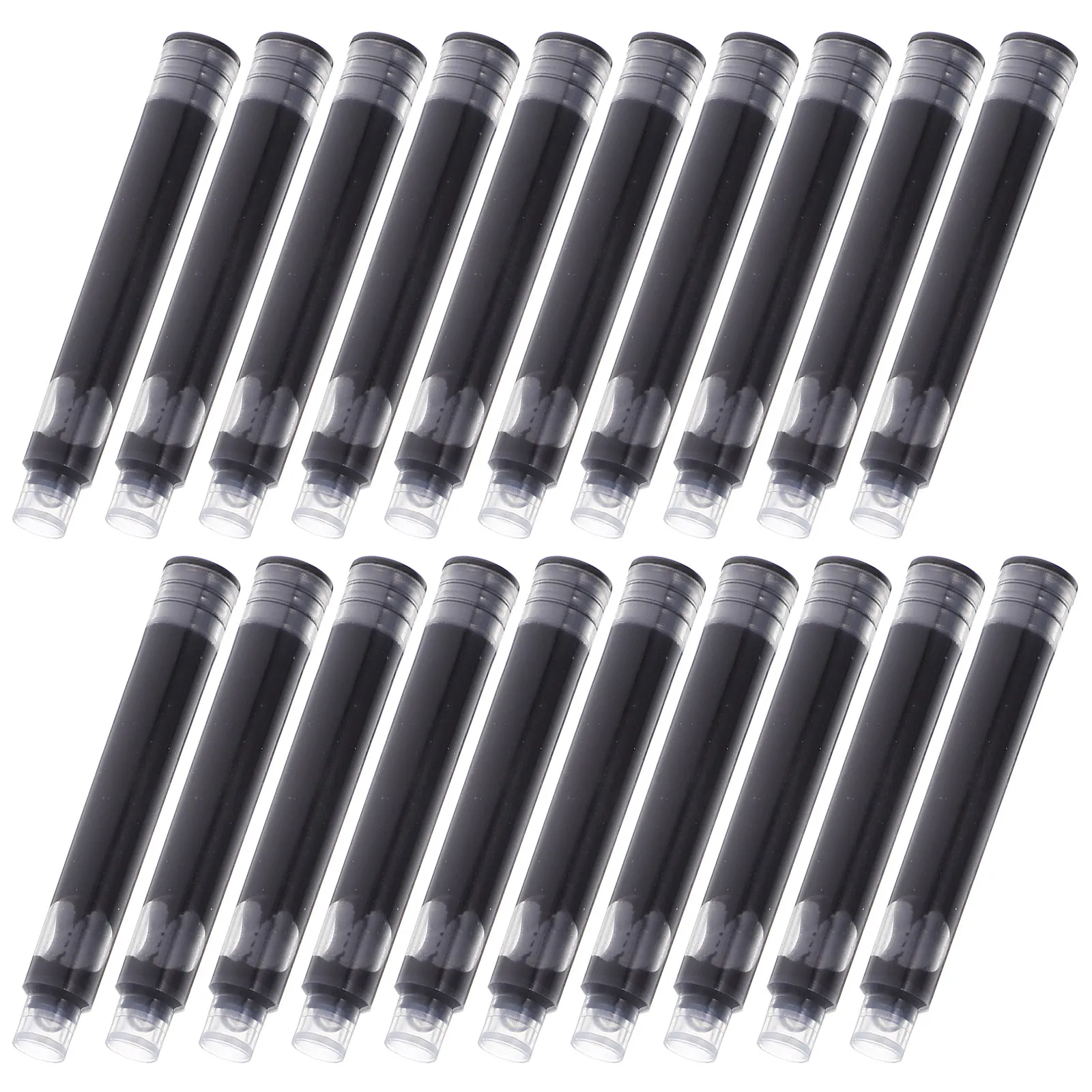 100Pcs 만년필 잉크 리필 지울 수있는 프리미엄 품질 부드러운 쓰기 학교 사무실 홈 쓰기 펜을위한 소형 경량