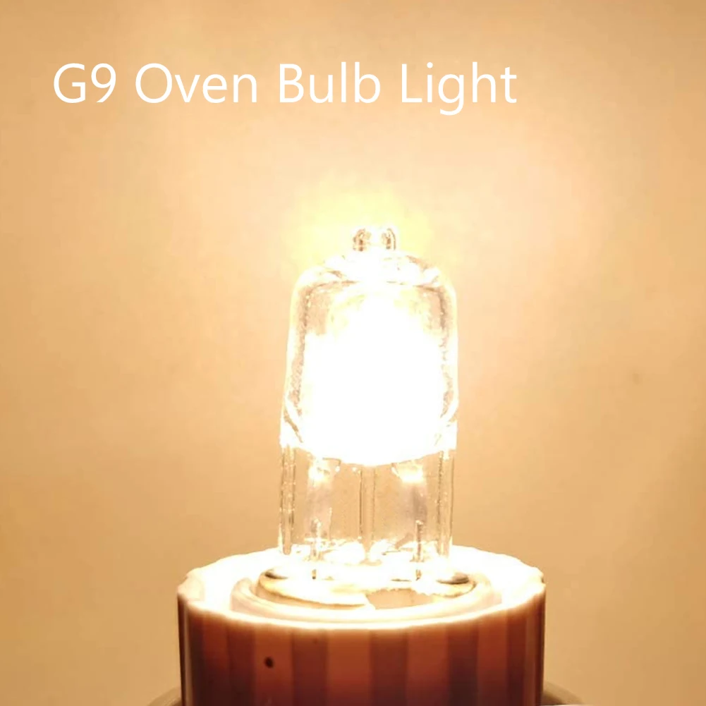 Dimmable G9 Halogen 220V 25W/40W/60W Capsule Lamps 500℃ Heat Resistant for Refrigerators/Fans/Ovens Kitchen/Bathroom Fixture