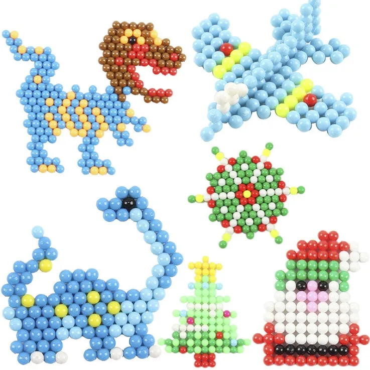 Ricarica confezione 300 pz/borsa 36 colori 5mm perline d'acqua Spray perline magiche puzzle educativi 3D accessori per giocattoli per bambini
